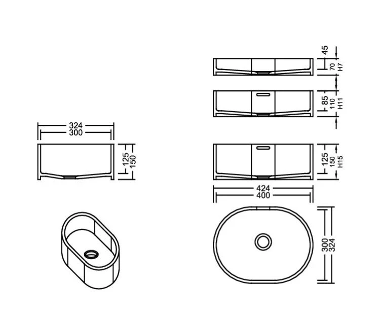 AWL 40_30 Pebble PG D Waschbecken Auf-und Unterbau