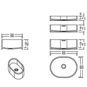 AWL 40_30 Pebble PG D Waschbecken Auf-und Unterbau