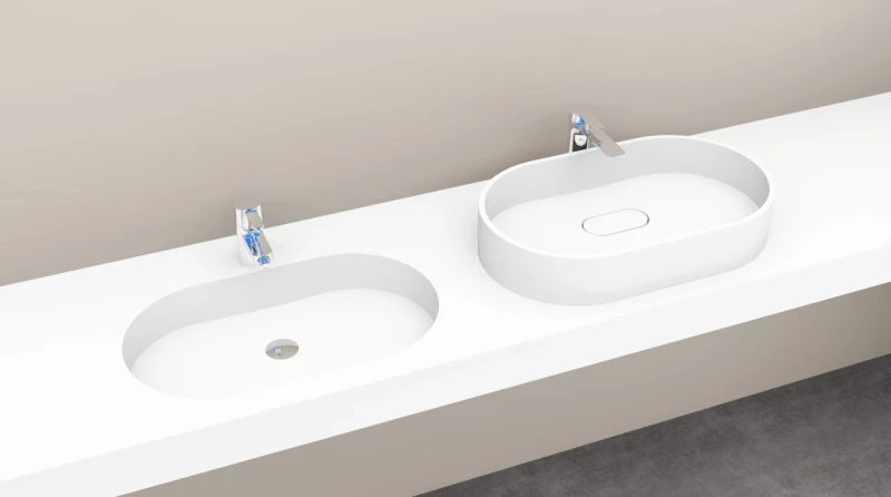 AWL 60_30 Pebble PG D Waschbecken Auf-und Unterbau