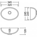 AWO 32 G Bellassimo Waschbecken Unterbau 320x220 mm