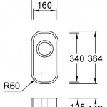Combi R16 E Quarry / Mosaic / Terrazzo / Tempest Stella Spülbecken Unterbau 160x340 mm