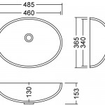 AWO 46 F Aria Waschbecken Unterbau 460x340 mm