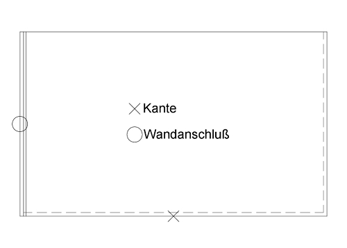 Staron Arbeitsplatte PG C Sanded mit Schwallrandkante