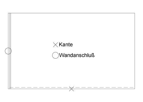 Staron Arbeitsplatte PG C Sanded mit Schwallrandkante