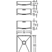 AWE 25_35 Solid PG A Waschbecken Auf-und Unterbau