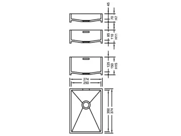 AWE 25_35 Tempest PG F Waschbecken Auf-und Unterbau