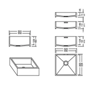 AWE 30_30 Aspen PG D Waschbecken Auf-und Unterbau