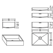 AWE 40_30 Aspen PG D Waschbecken Auf-und Unterbau