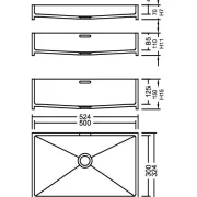 AWE 50_30 Solid PG A Waschbecken Auf-und Unterbau