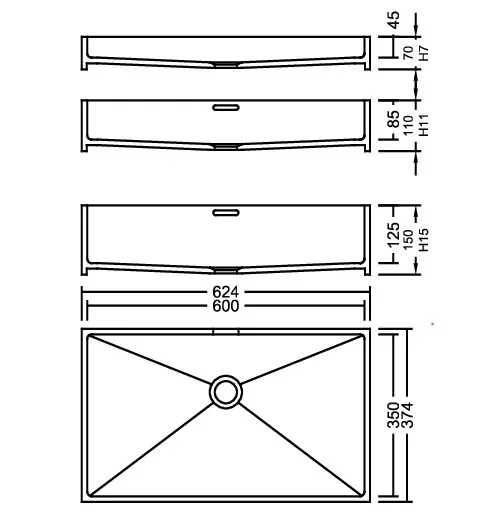 AWE 60_35 Tempest PG F Waschbecken Auf-und Unterbau