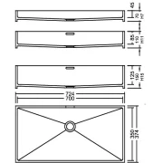 AWE 70_35 Venato Marble PG F Waschbecken Auf-und Unterbau