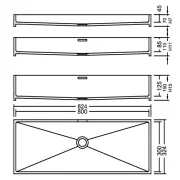 AWE 80_30 Venato Marble PG F Waschbecken Auf-und Unterbau
