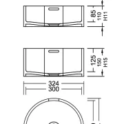 AWR 30-1 Premiere PG G Waschbecken Auf-und Unterbau