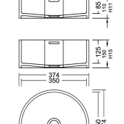AWR 35-1 Premiere PG G Waschbecken Auf-und Unterbau