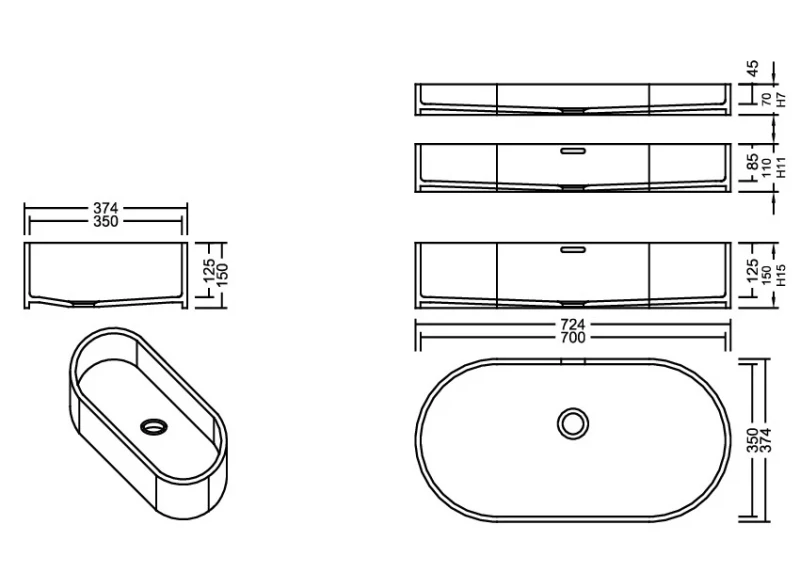 AWL 70_35 Aspen PG D Waschbecken Auf-und Unterbau