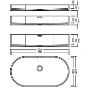 AWL 70_35 Solid PG A Waschbecken Auf-und Unterbau