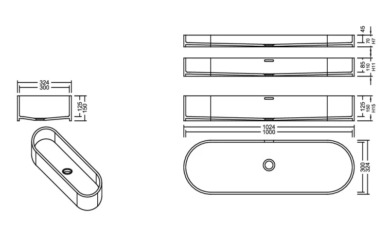 AWL 100_30 Aspen PG D Waschbecken Auf-und Unterbau