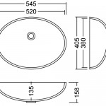 AWO 52 F Supreme  Waschbecken Unterbau 520x380 mm